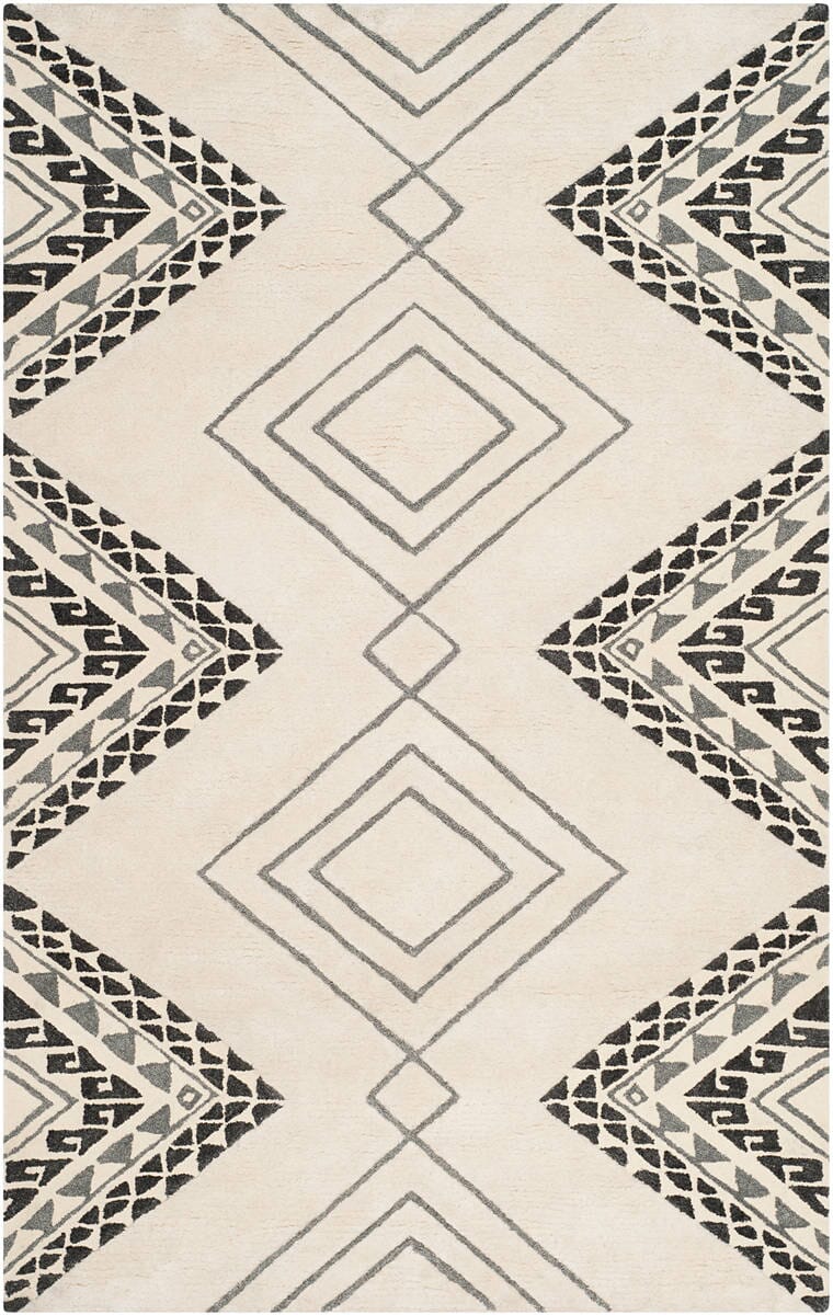 Safavieh Casablanca Csb301A Ivory / Grey Moroccan Area Rug