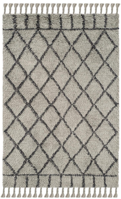 Safavieh Casablanca Shag Csb725C Grey / Dark Grey Geometric Area Rug