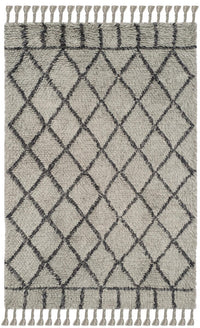 Safavieh Casablanca Shag Csb725C Grey / Dark Grey Geometric Area Rug