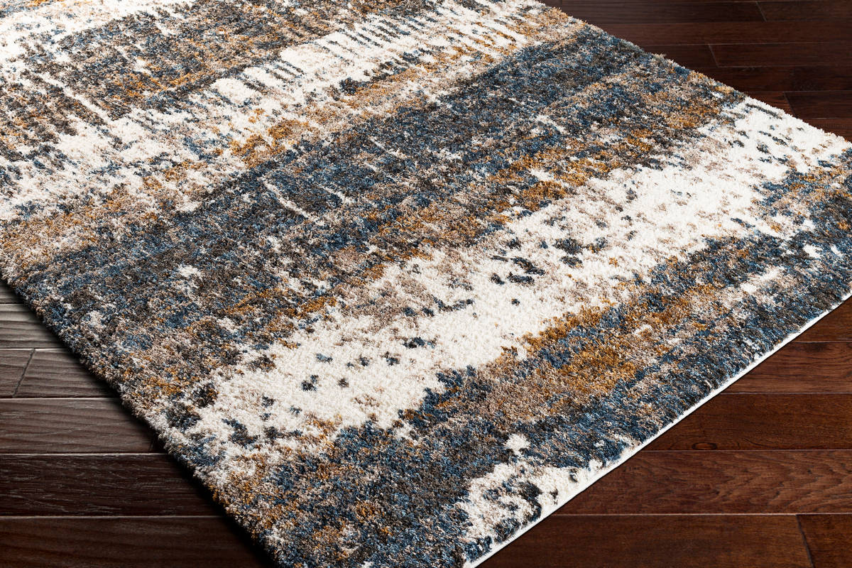 Surya Celestial Shag Csg-2302 Denim, Navy, Cream, Medium Gray Rugs.