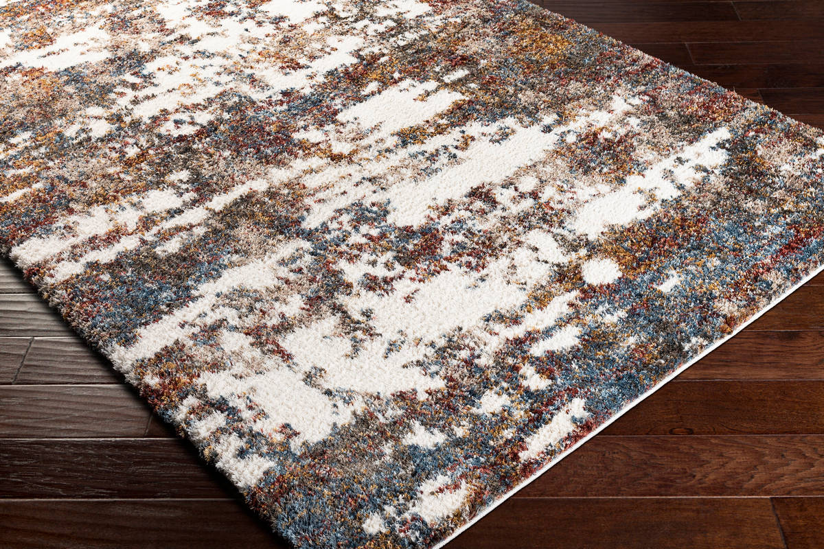 Surya Celestial Shag Csg-2307 Teal, Dark Blue, Denim, Burgundy Rugs.