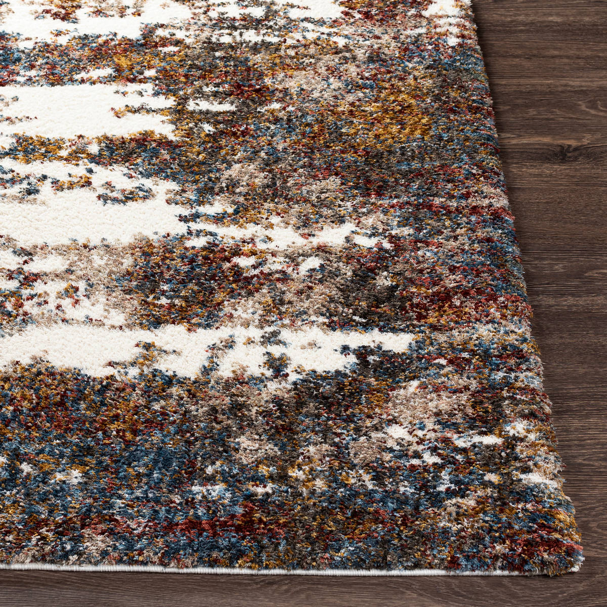 Surya Celestial Shag Csg-2307 Teal, Dark Blue, Denim, Burgundy Area Rug