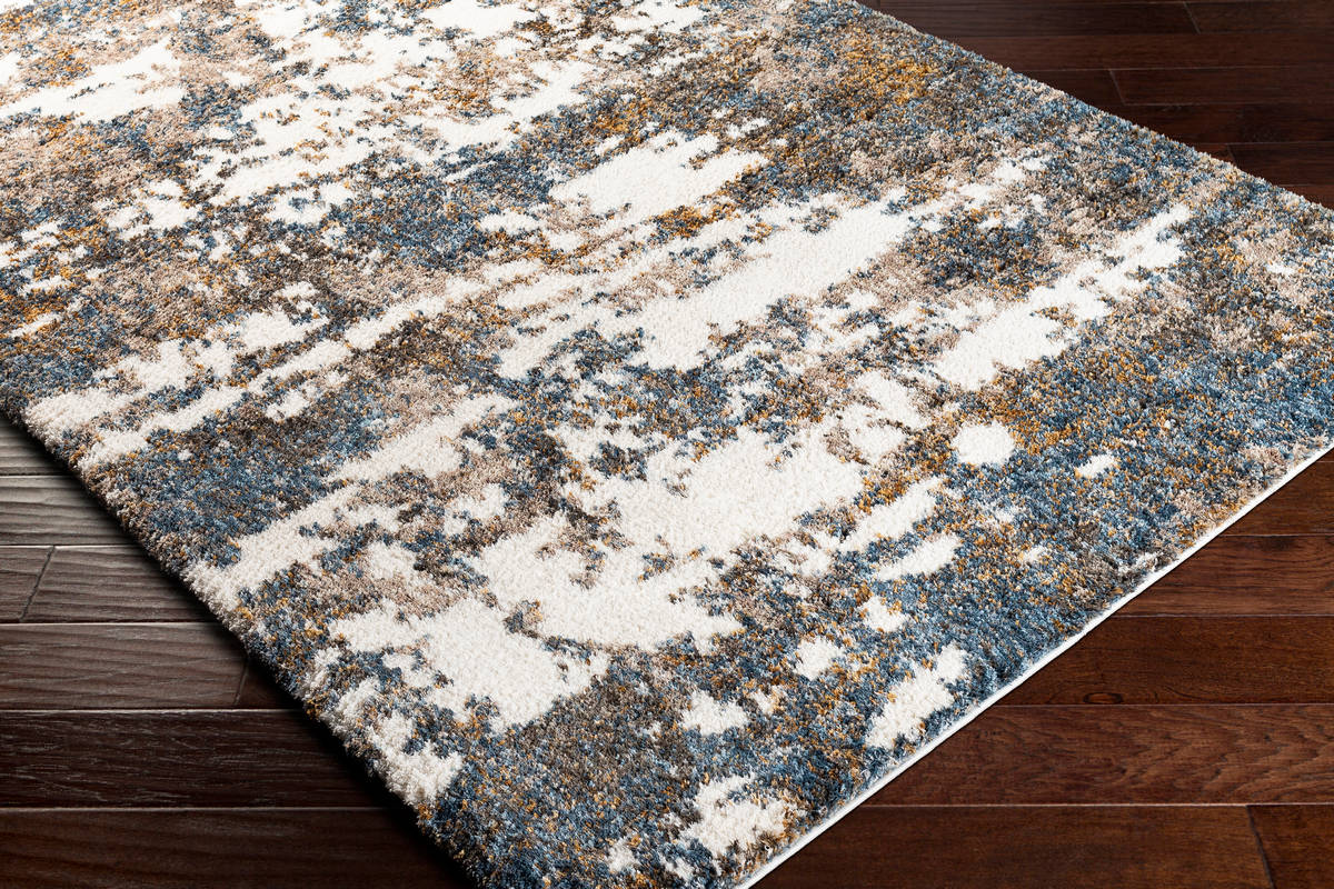 Surya Celestial Shag Csg-2308 Denim, Navy, Cream, Medium Gray Rugs.