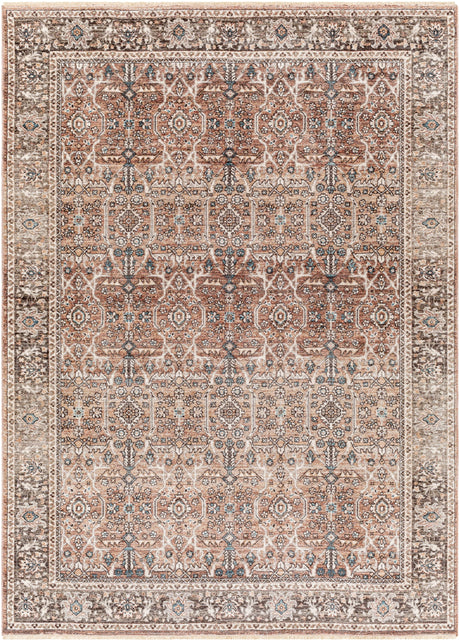 Surya Carlisle Csi-2302 Dusty Pink, Medium Brown Rug.