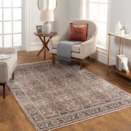 Surya Carlisle Csi-2302 Dusty Pink, Medium Brown Rug.