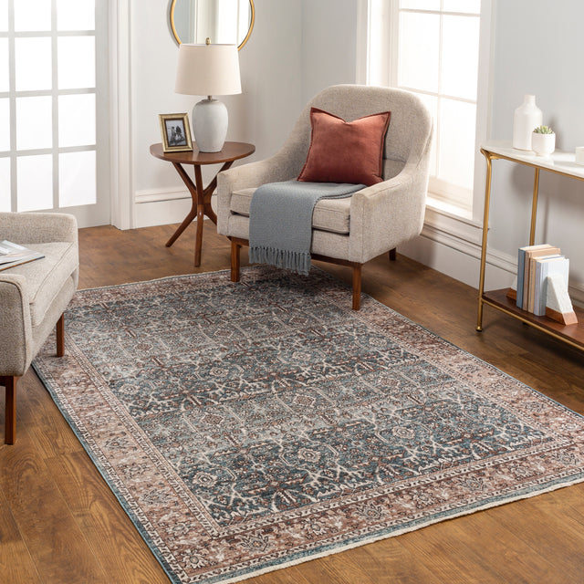 Surya Carlisle Csi-2303 Pale Blue, Dusty Pink Rug.