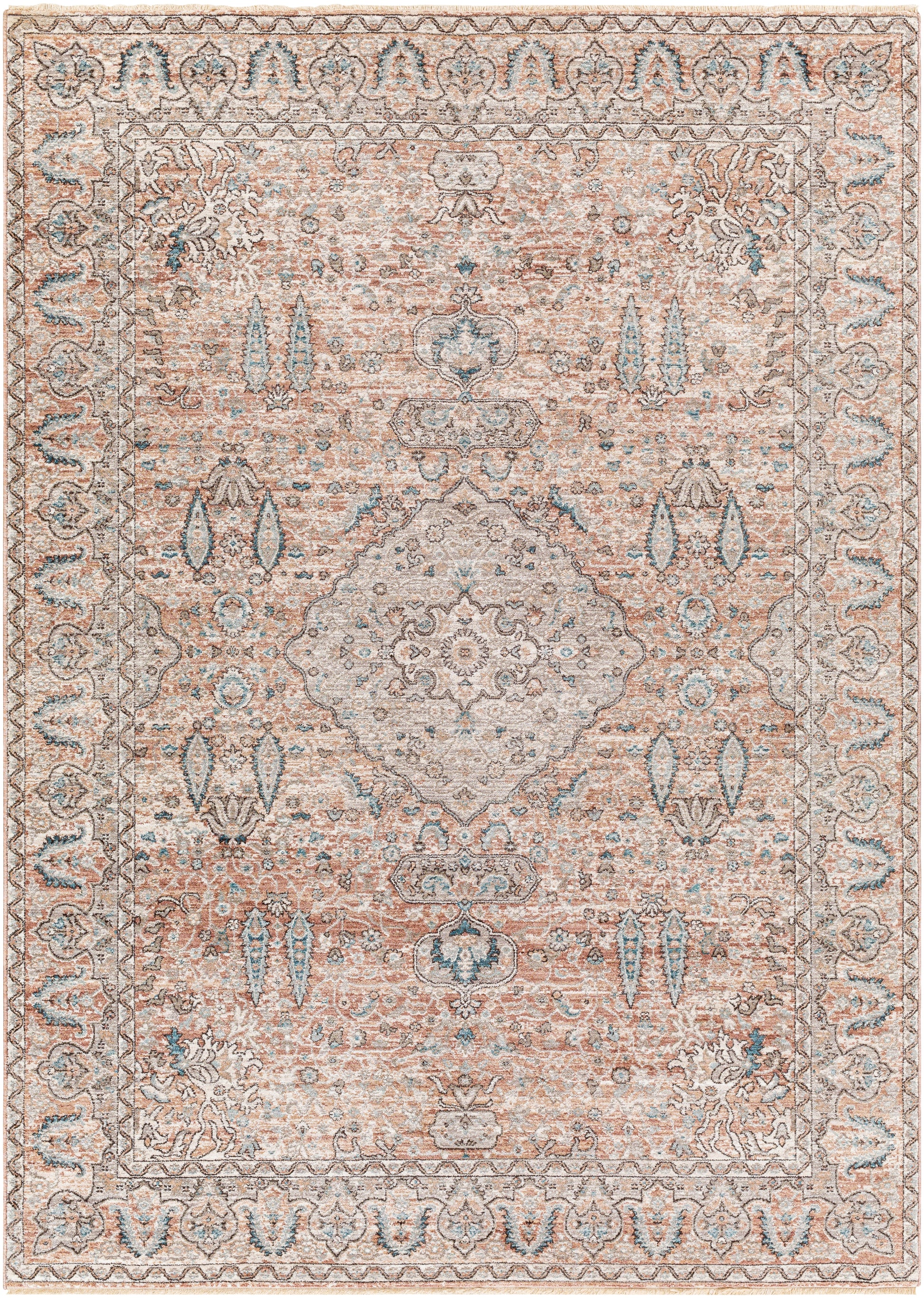 Surya Carlisle Csi-2305 Dusty Pink, Medium Brown Area Rug