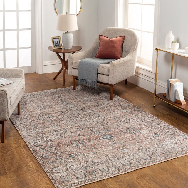 Surya Carlisle Csi-2305 Dusty Pink, Medium Brown Rug.