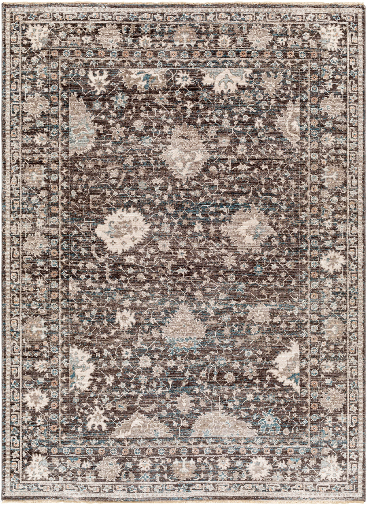 Surya Carlisle Csi-2308 Dark Brown, Ivory Rug.