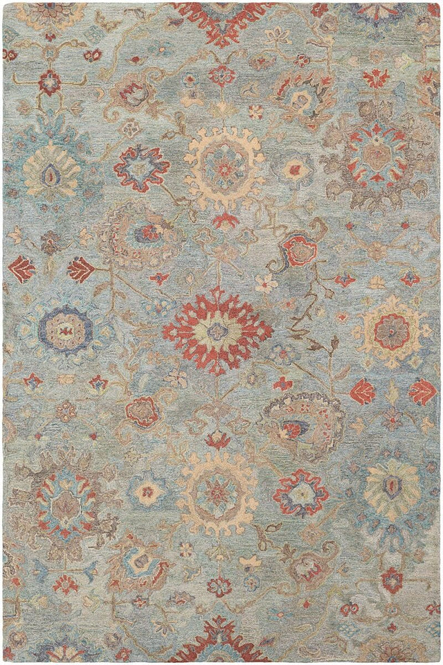 Surya Classic Nouveau Csn-1004 Emerald, Khaki, Wheat, Tan, Aqua Rugs.