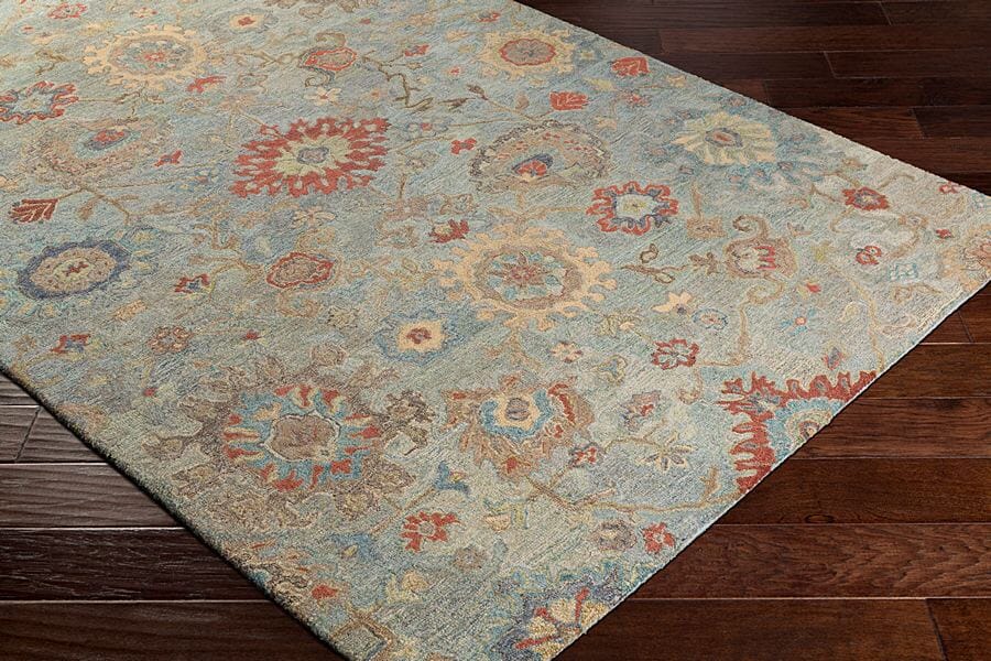 Surya Classic Nouveau Csn-1004 Emerald, Khaki, Wheat, Tan, Aqua Rugs.