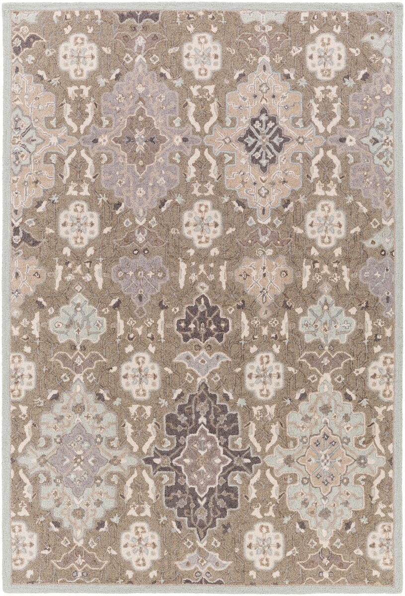 Surya Castille Ctl-2006 Taupe, Light Gray, Charcoal, Black Area Rug