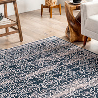 AreaRugs.com Wavaj Nwa1205A Navy Area Rug