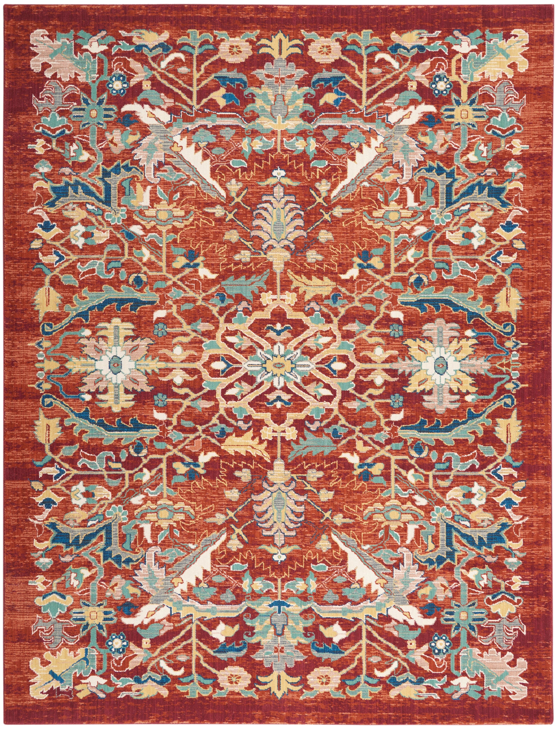 Nourison Parisa Psa02 Brick Area Rug