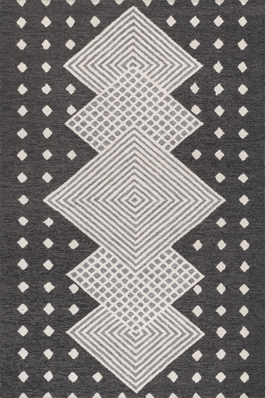 Nuloom Maci Hand Tuftedwool Nma2706A Black Area Rug