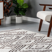 Nuloom Merri Distressed Cotton Blend Nme2373A Beige Area Rug