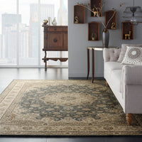 Nourison Living Treasures Li15 Grey / Ivory Area Rug