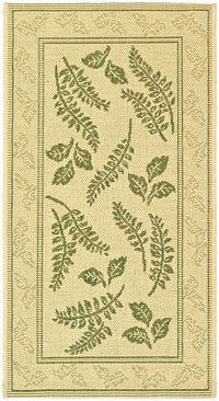Safavieh Courtyard Cy0772-1E01 Natural / Olive Floral / Country Area Rug