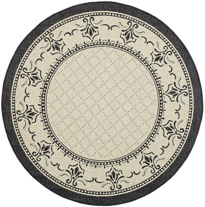 Safavieh Courtyard Cy0901-3901 Sand / Black Area Rug