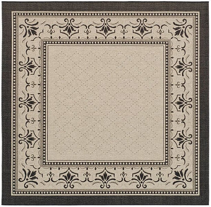 Safavieh Courtyard Cy0901-3901 Sand / Black Area Rug