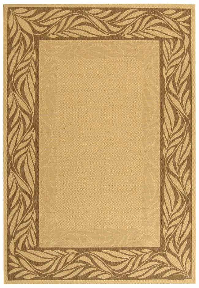 Safavieh Courtyard cy1551-3001 Natural / Brown Bordered Area Rug