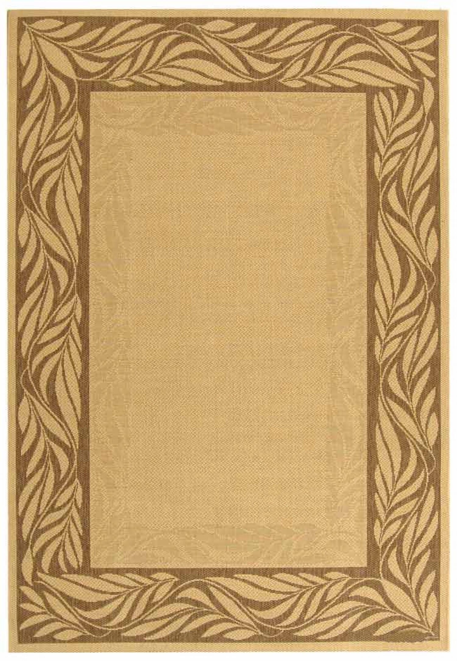 Safavieh Courtyard cy1551-3001 Natural / Brown Bordered Area Rug