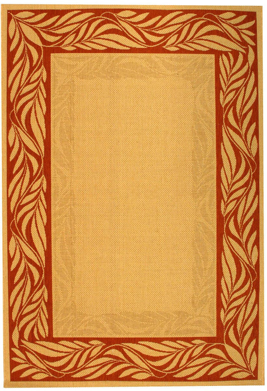 Safavieh Courtyard cy1551-3201 Natural / Terra Bordered Area Rug