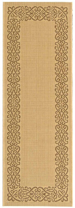 Safavieh Courtyard Cy1588-3001 Natural / Brown Bordered Area Rug