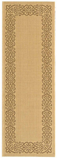 Safavieh Courtyard Cy1588-3001 Natural / Brown Bordered Area Rug