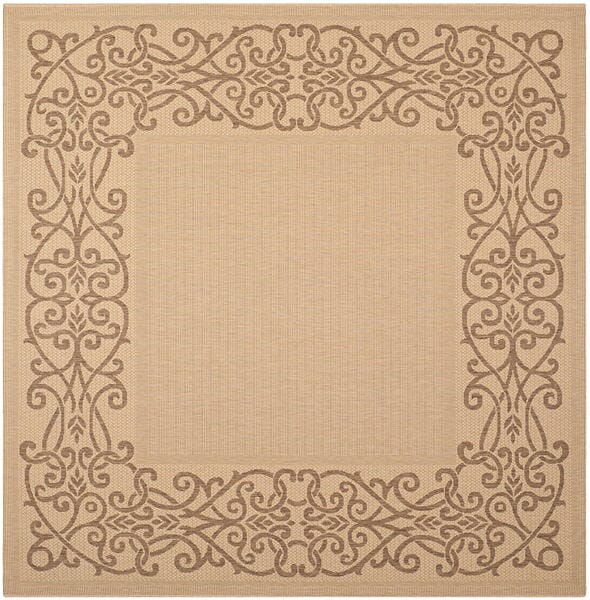 Safavieh Courtyard Cy1588-3001 Natural / Brown Bordered Area Rug