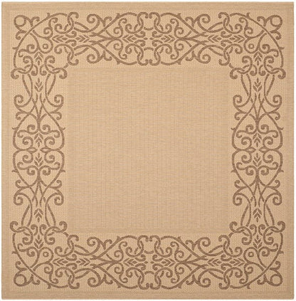 Safavieh Courtyard Cy1588-3001 Natural / Brown Bordered Area Rug