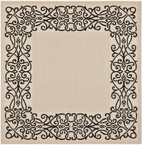 Safavieh Courtyard Cy1588-3901 Sand / Black Bordered Area Rug