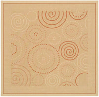 Safavieh Courtyard Cy1906-3201 Natural / Terra Geometric Area Rug