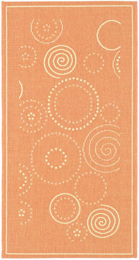 Safavieh Courtyard Cy1906-3202 Terracotta / Natural Geometric Area Rug