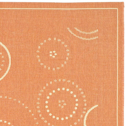 Safavieh Courtyard Cy1906-3202 Terracotta / Natural Geometric Area Rug