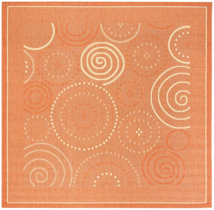 Safavieh Courtyard Cy1906-3202 Terracotta / Natural Geometric Area Rug