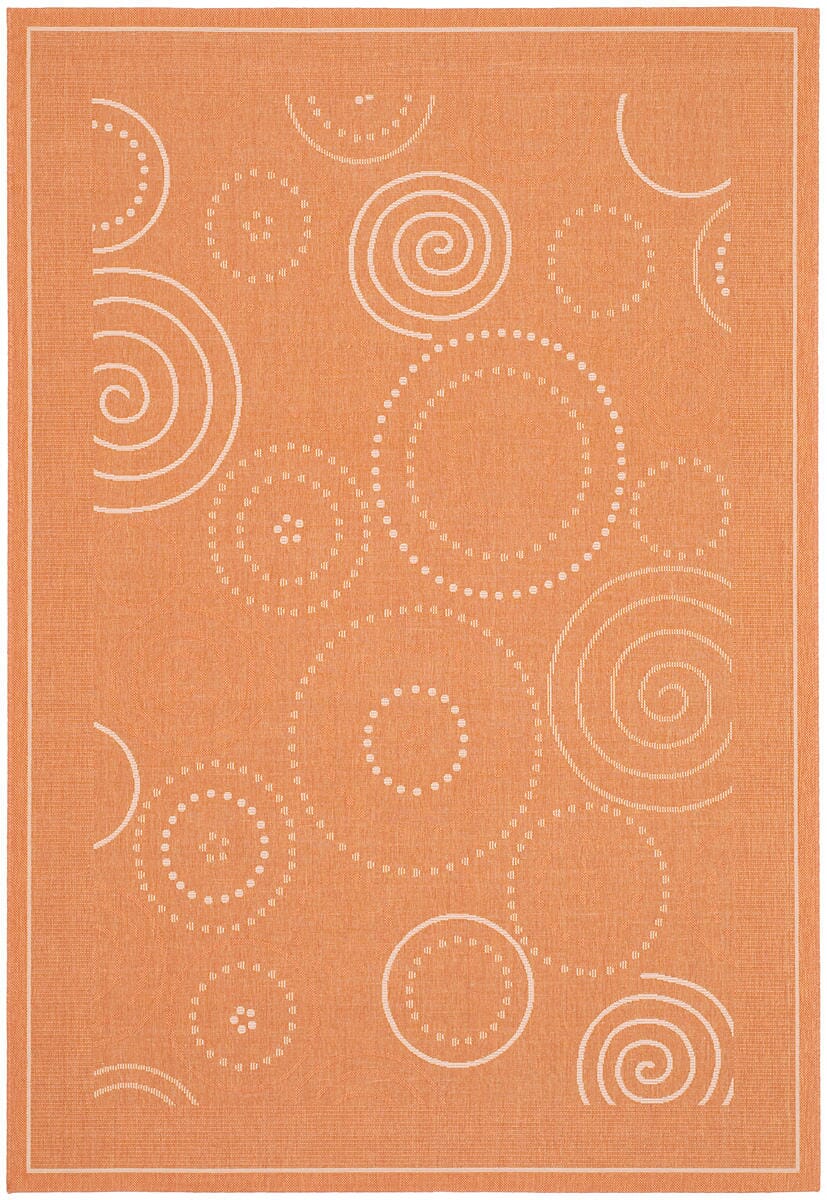 Safavieh Courtyard Cy1906-3202 Terracotta / Natural Geometric Area Rug