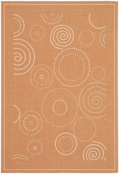 Safavieh Courtyard cy1906-3202 Terracotta / Natural Geometric Area Rug