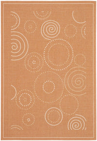 Safavieh Courtyard cy1906-3202 Terracotta / Natural Geometric Area Rug