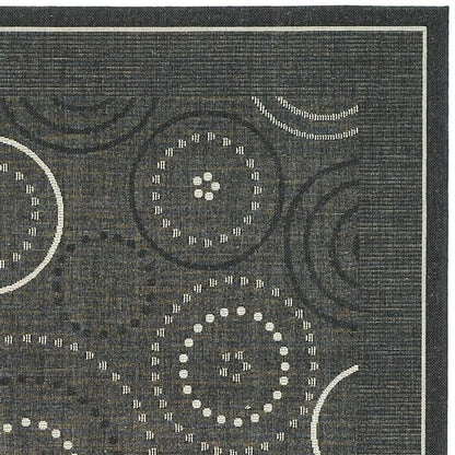 Safavieh Courtyard Cy1906-3908 Black / Sand Geometric Area Rug