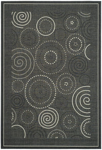 Safavieh Courtyard Cy1906-3908 Black / Sand Geometric Area Rug