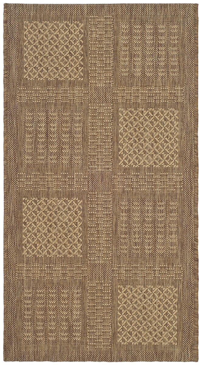 Safavieh Courtyard Cy1928-3009 Brown / Natural Geometric Area Rug