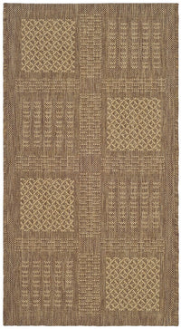 Safavieh Courtyard Cy1928-3009 Brown / Natural Geometric Area Rug