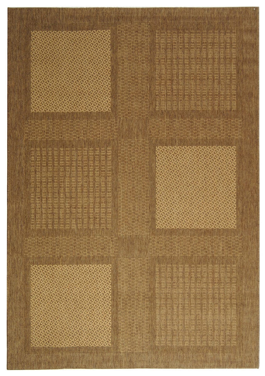 Safavieh Courtyard Cy1928-3009 Brown / Natural Geometric Area Rug