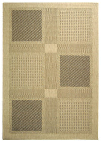 Safavieh Courtyard Cy1928-3901 Sand / Black Geometric Area Rug