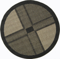 Safavieh Courtyard Cy1928-3908 Black / Sand Geometric Area Rug