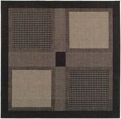 Safavieh Courtyard cy1928-3908 Black / Sand Geometric Area Rug