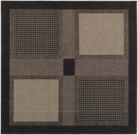 Safavieh Courtyard cy1928-3908 Black / Sand Geometric Area Rug