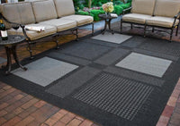 Safavieh Courtyard cy1928-3908 Black / Sand Geometric Area Rug