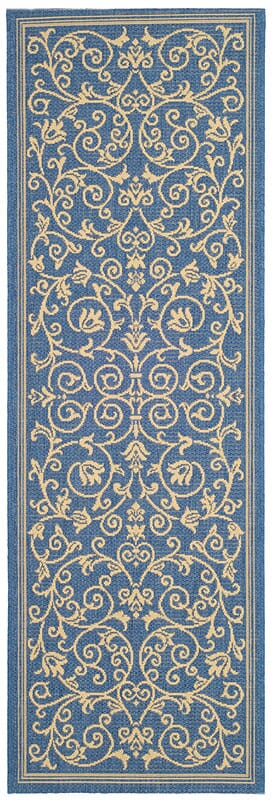 Safavieh Courtyard Cy2098-3103 Blue / Natural Area Rug